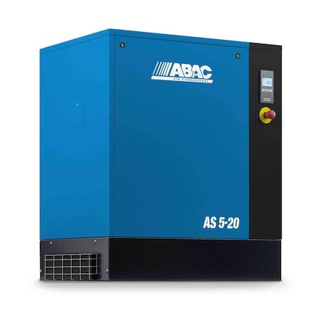 Abac 7.5 HP Base Mount 208-230-460 Volt Three Phase Rotary Screw 150 PSI Air Compressor AS-7.5503BM